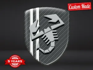 Fiat Abarth Autocollants Résine Look Perso Badges Dôme 